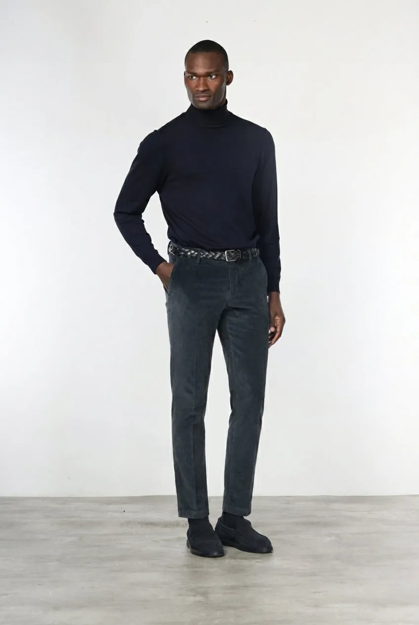 Mason's Milano pantalone chino velluto grigio scuro extra slim