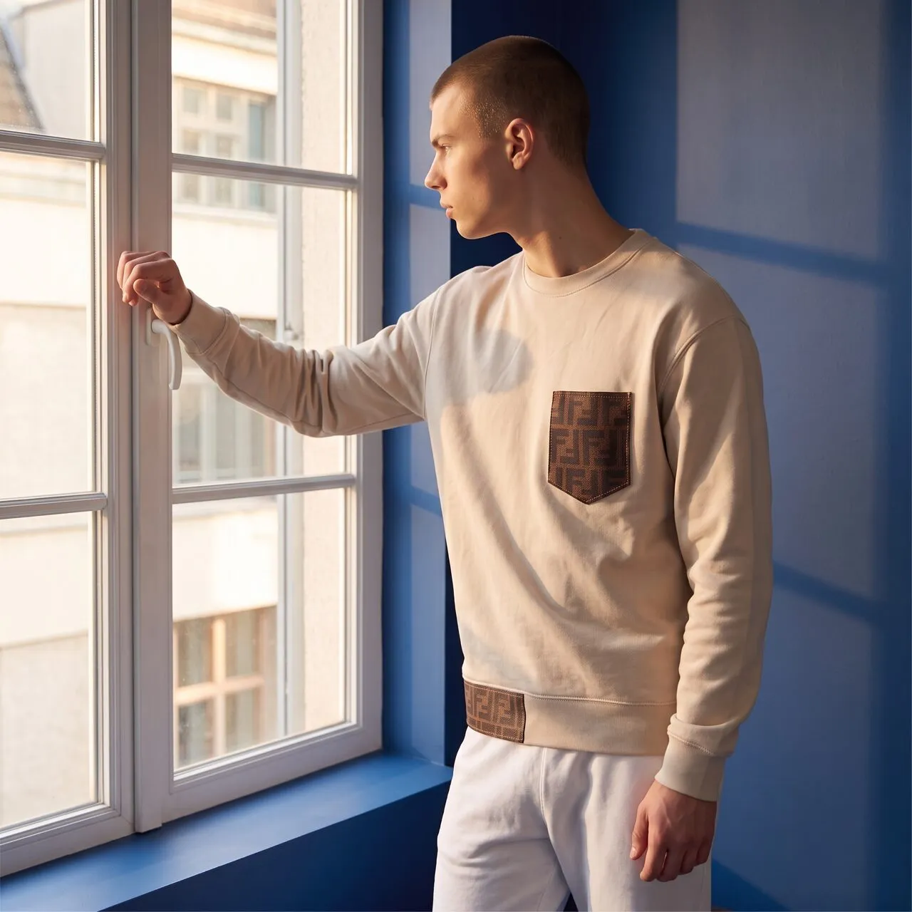 Never Say Never Tessuto Fendi felpa personalizzata mano
