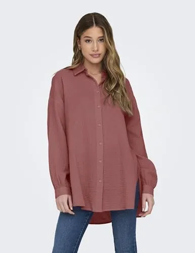ONLY Onlthyra Life Noos Wvn camicia oversize