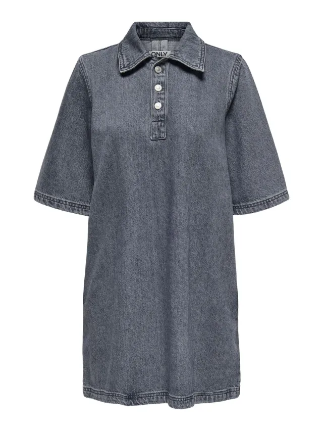 Only ONLGRY Short abito donna denim grigio S