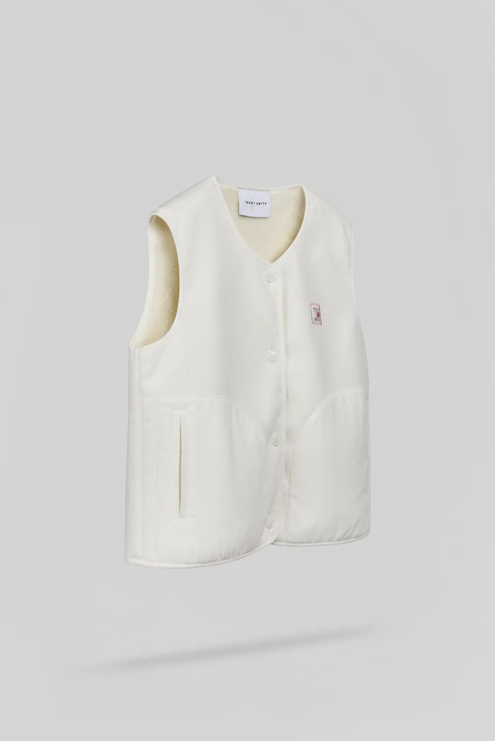 Teddy Smith B-Velvet Middle Giubbotto donna bianco sherpa