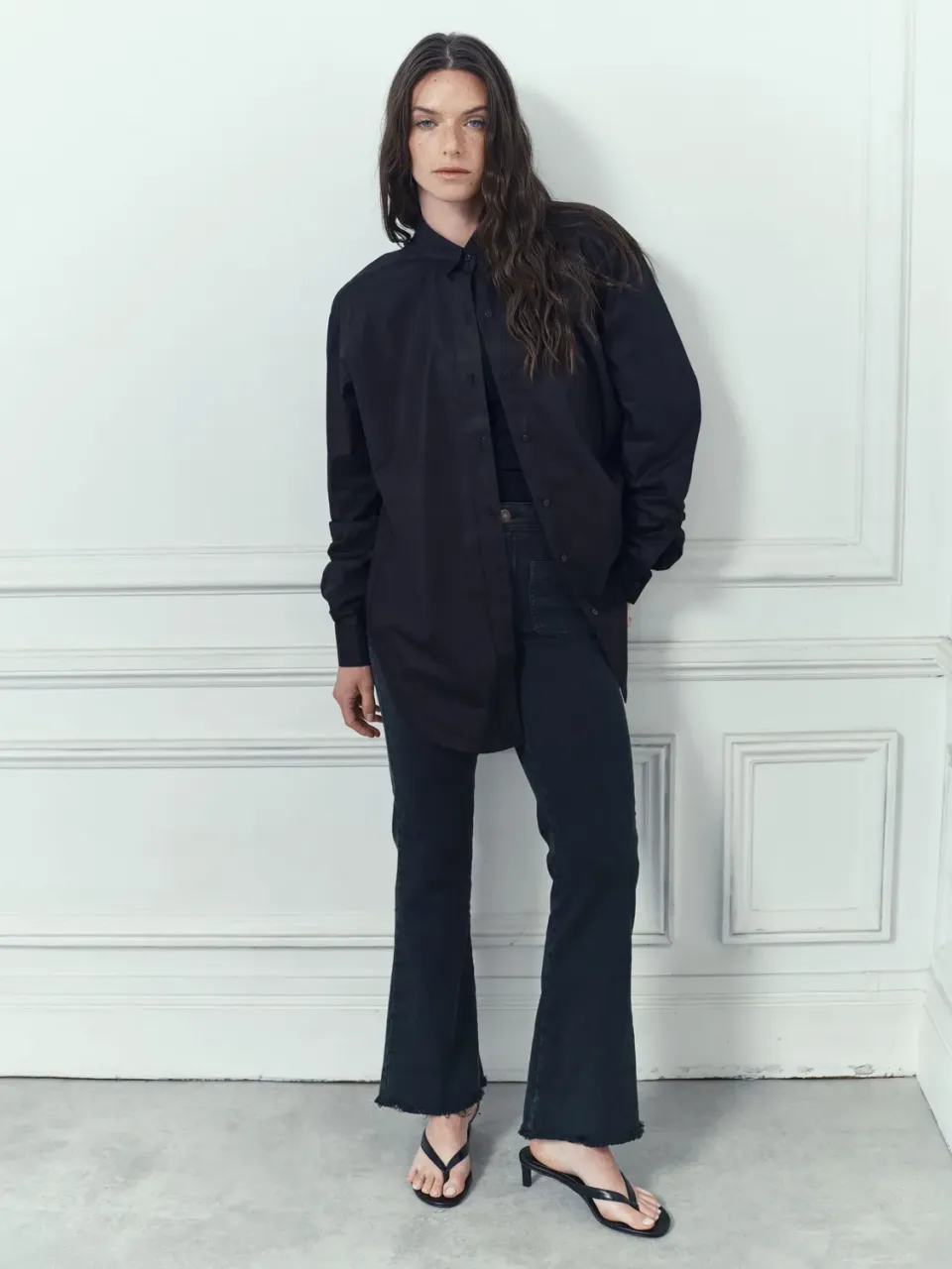 acquaverde Carlotta jeans cropped black stone stretch