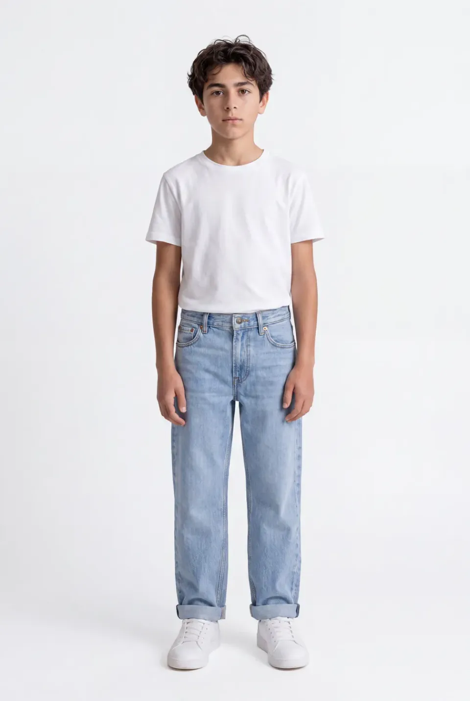 Teddy Smith Dad Pant JR jeans bambino indigo chiaro cotone