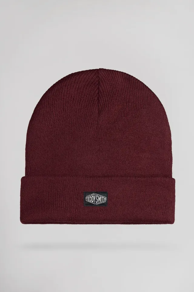 Teddy Smith B-Neo Bordeaux berretto uomo acrilico coste