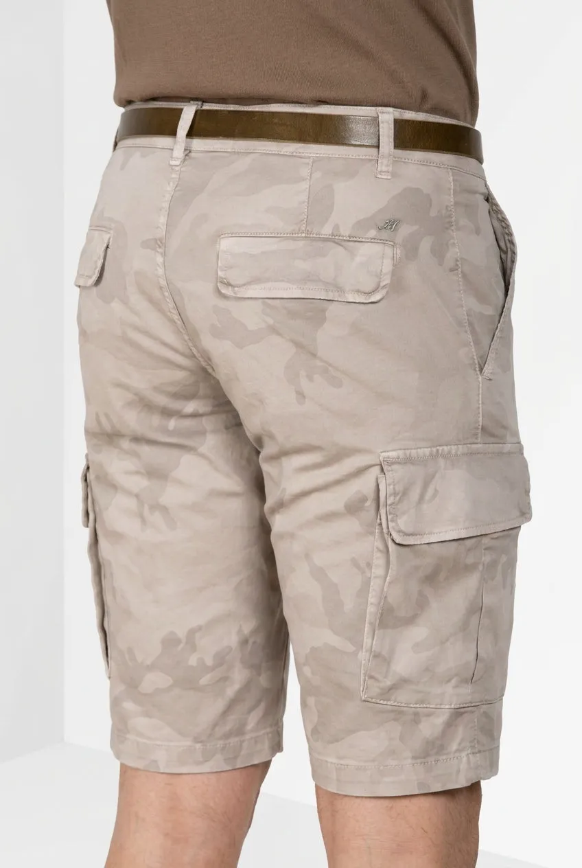 Mason's Chile bermuda cargo beige camouflage slim