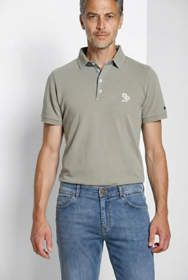 Mason's Leopardi polo uomo sabbia piquet cotone
