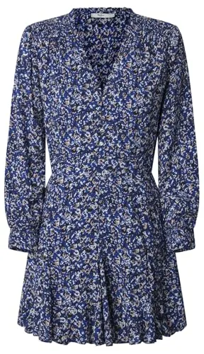 Pepe Jeans Anna abito donna M blu pieghe