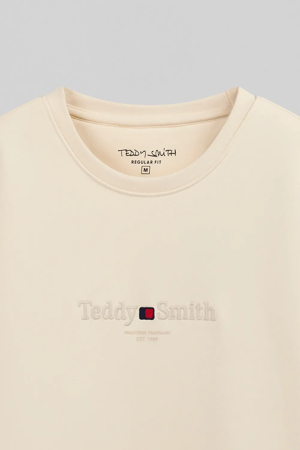 Teddy Smith S-Jim RC Naturel Felpa Uomo Girocollo Beige