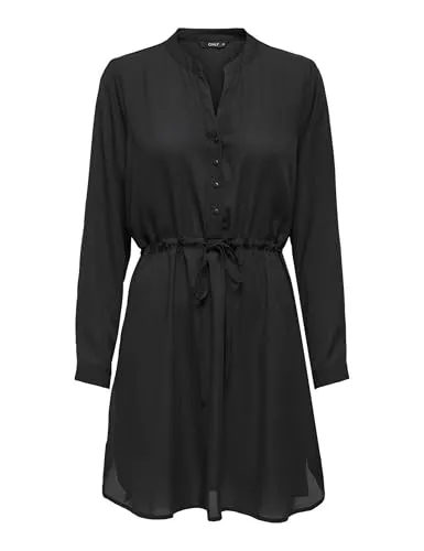 Only Onlcory vestito donna nero XS scollo V floreale