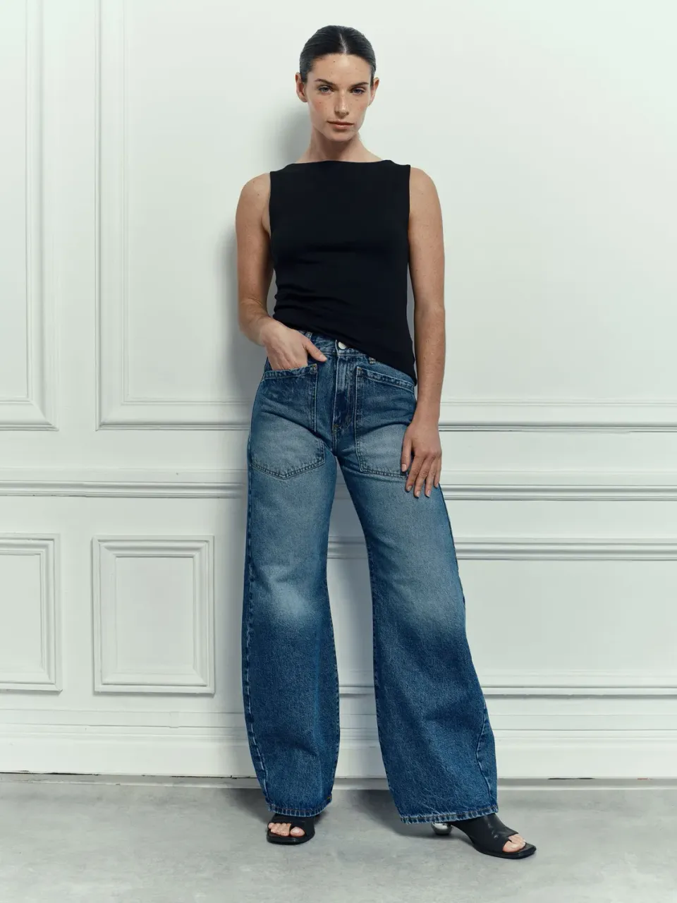 acquaverde Kendra jeans Aged Wash barrel