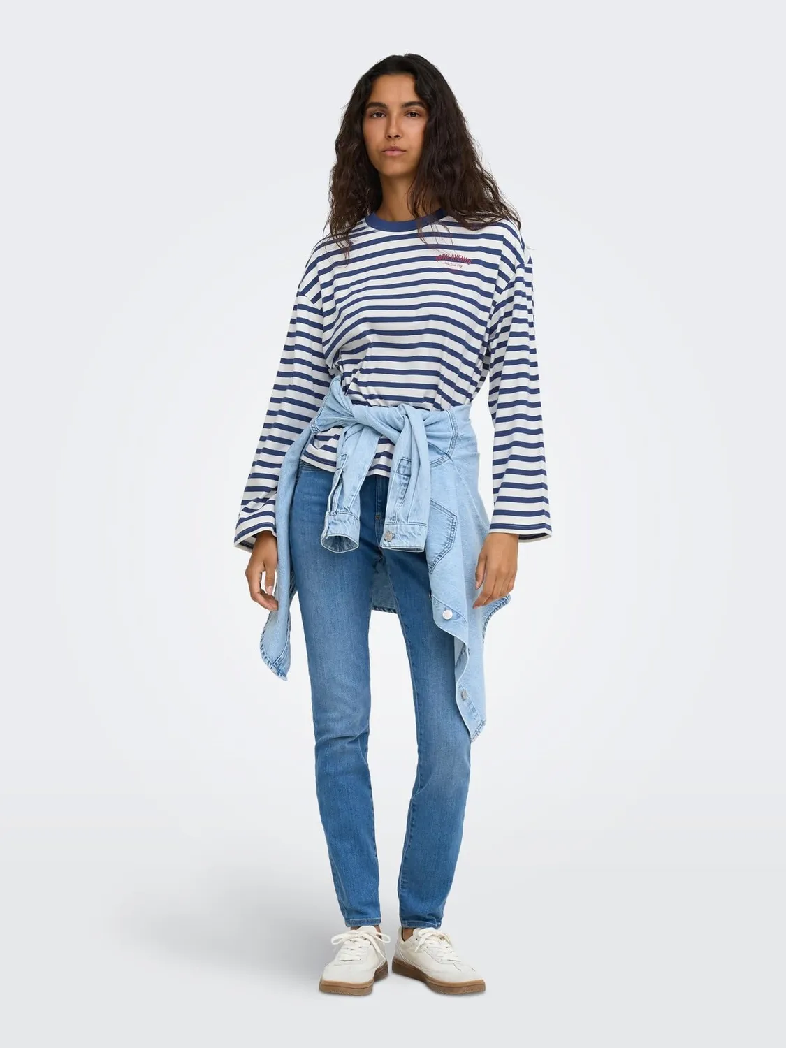 ONLY Onlfreja top righe manica lunga XXL