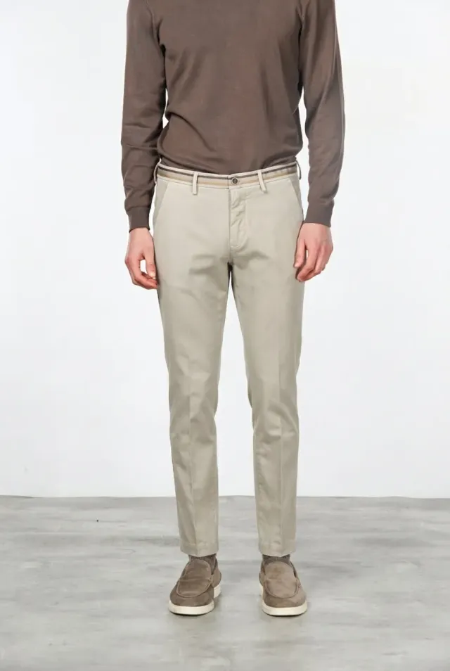 Mason's Torino Winter pantalone chino uomo slim ghiaccio
