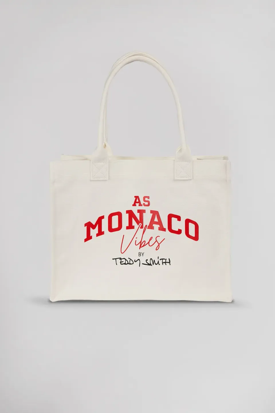 Teddy Smith S-Monaco shopper donna tela bianca canvas