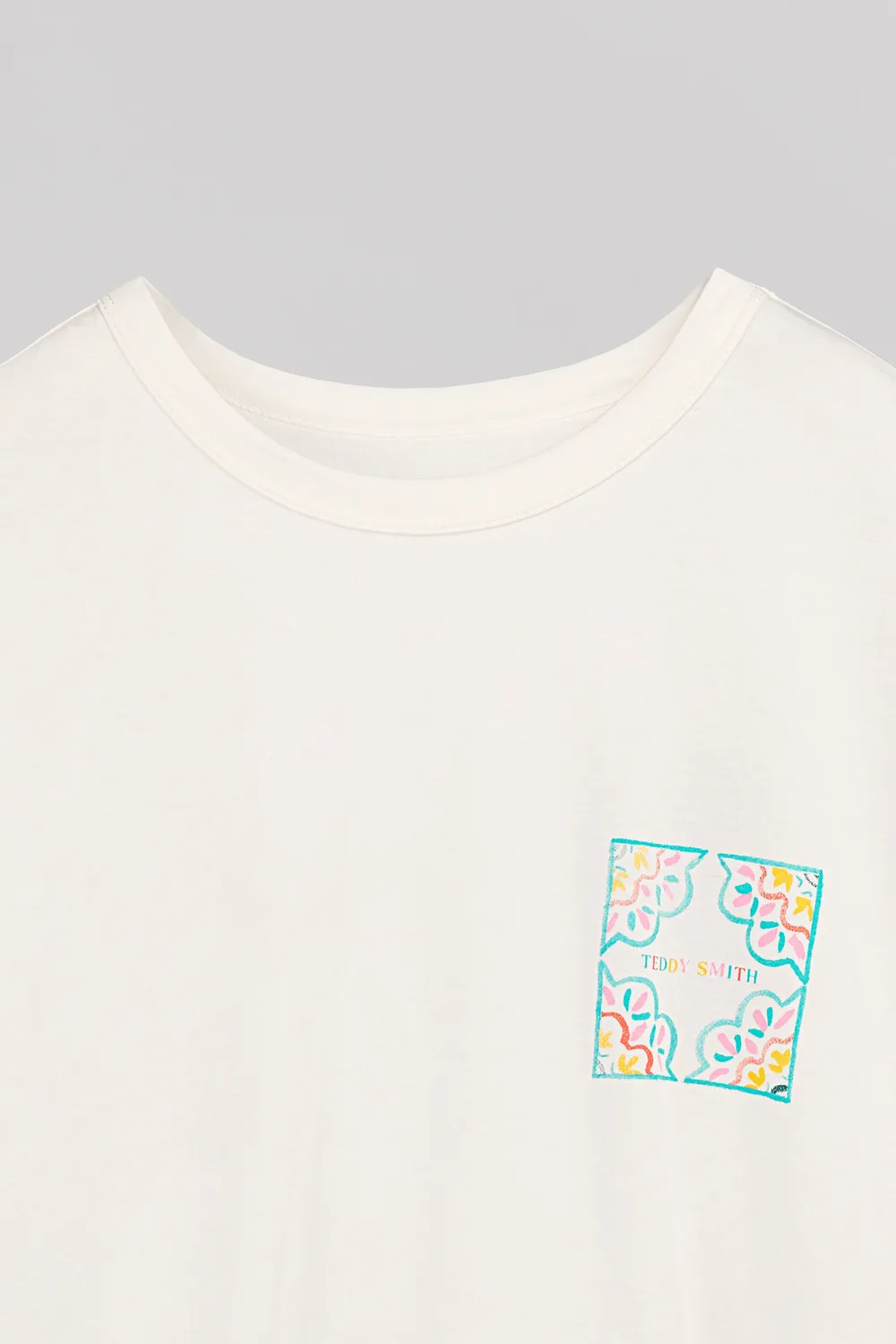 Teddy Smith T-Mosaique MC t-shirt oversize bianca donna