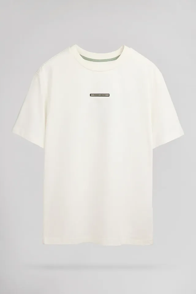 Teddy Smith T-Olivio MC t-shirt uomo bianca vestibilità ampia