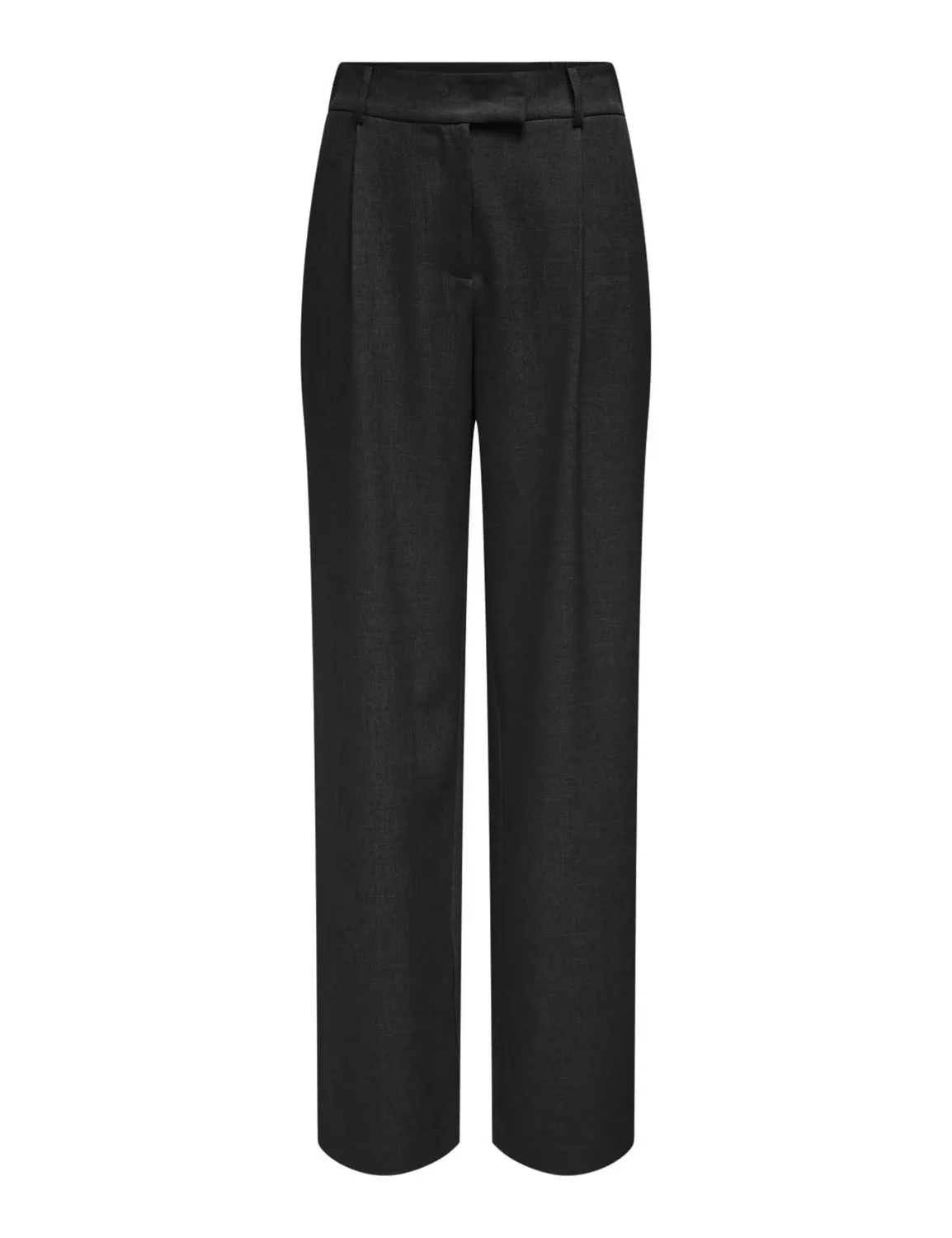 ONLY Onllinda HW pantaloni donna grigio scuro mélange vita alta