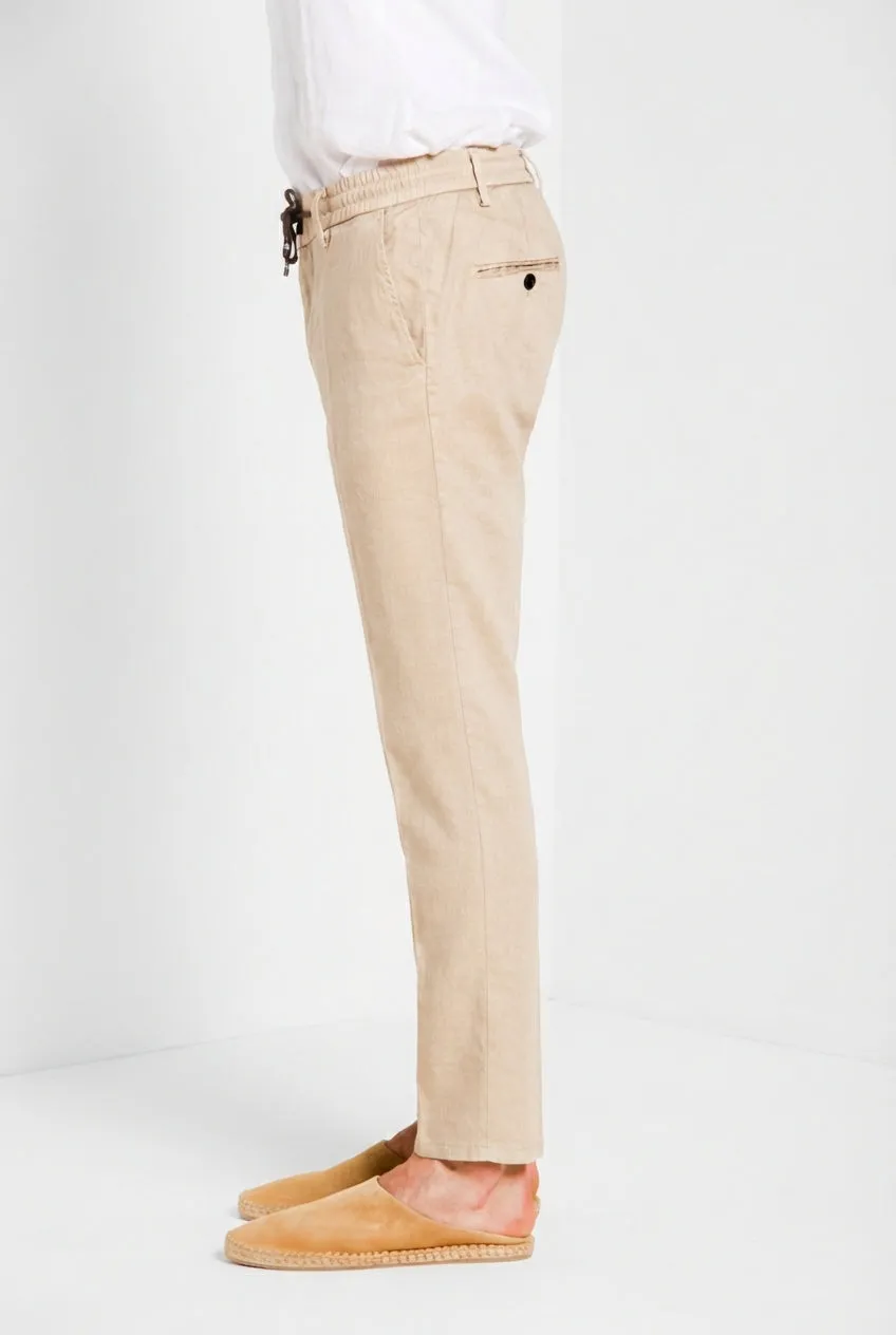 Mason's Milano Jogger chino uomo beige extra slim lino
