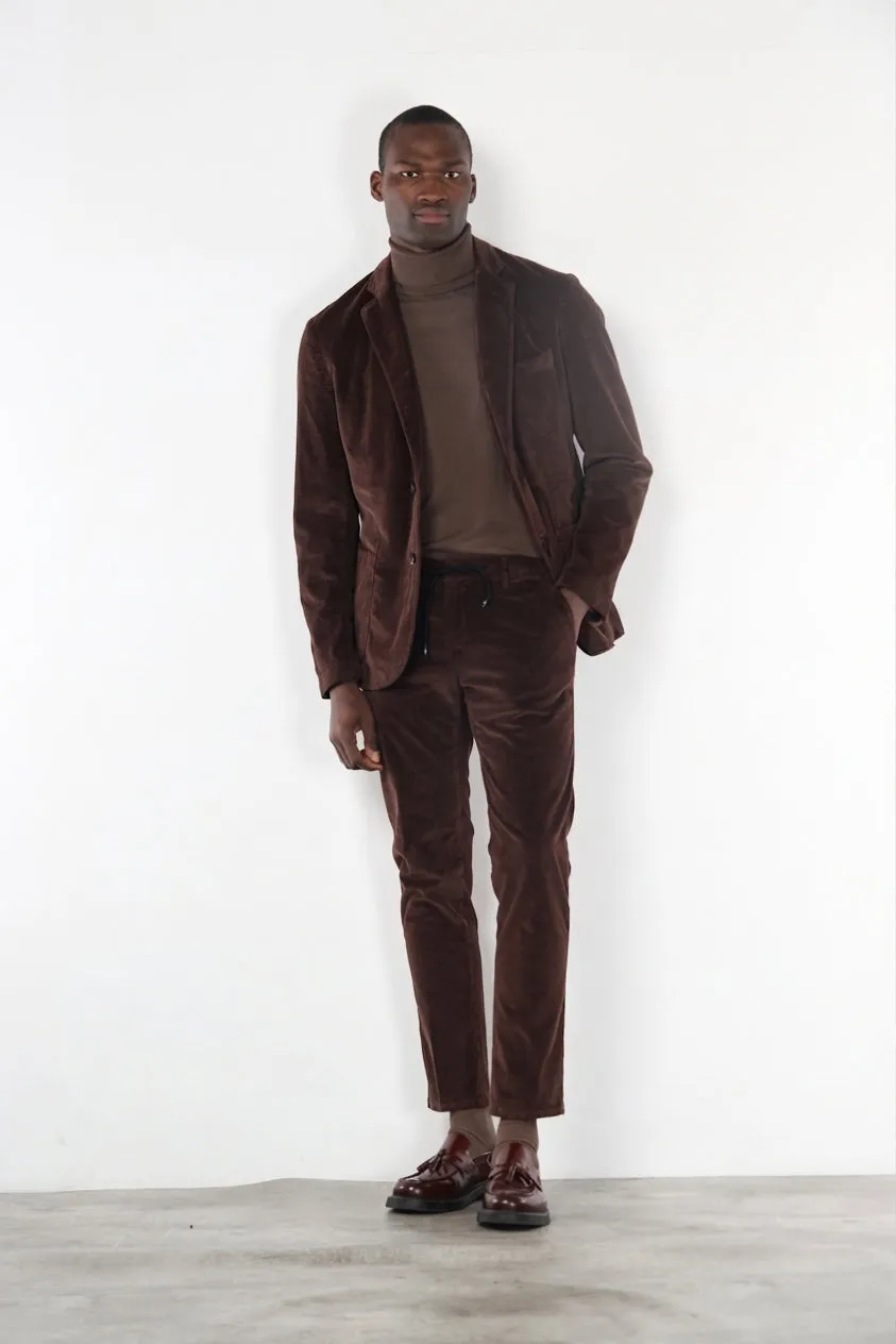 Mason's Milano Jogger chino uomo vinaccia velluto slim