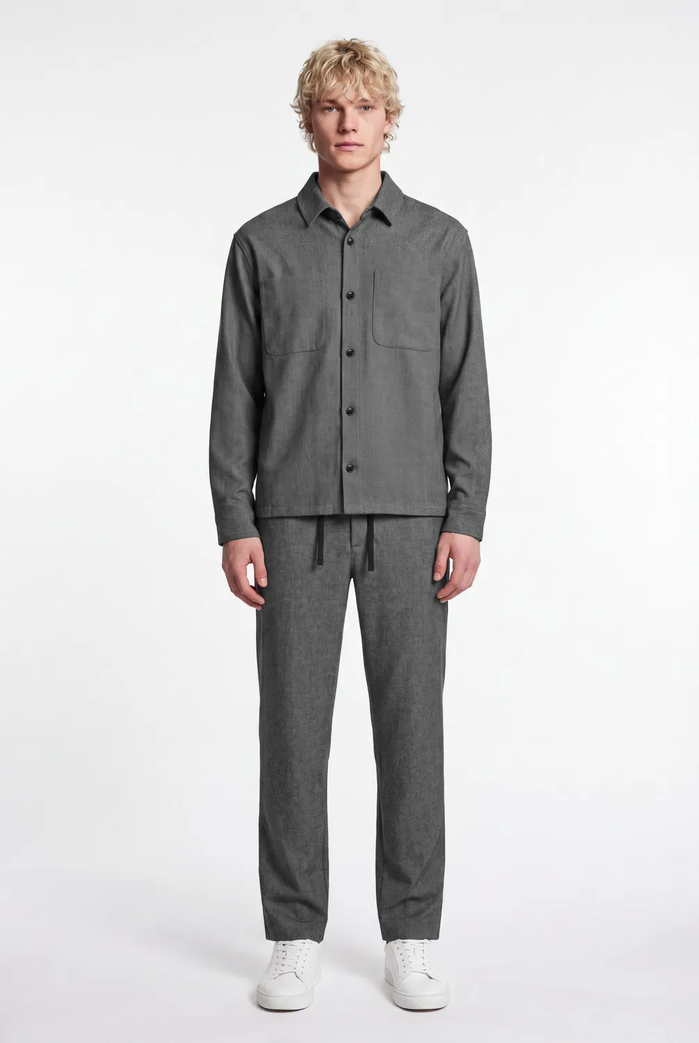 Teddy Smith P-Felix Mélange Black pantalone relaxed grigio