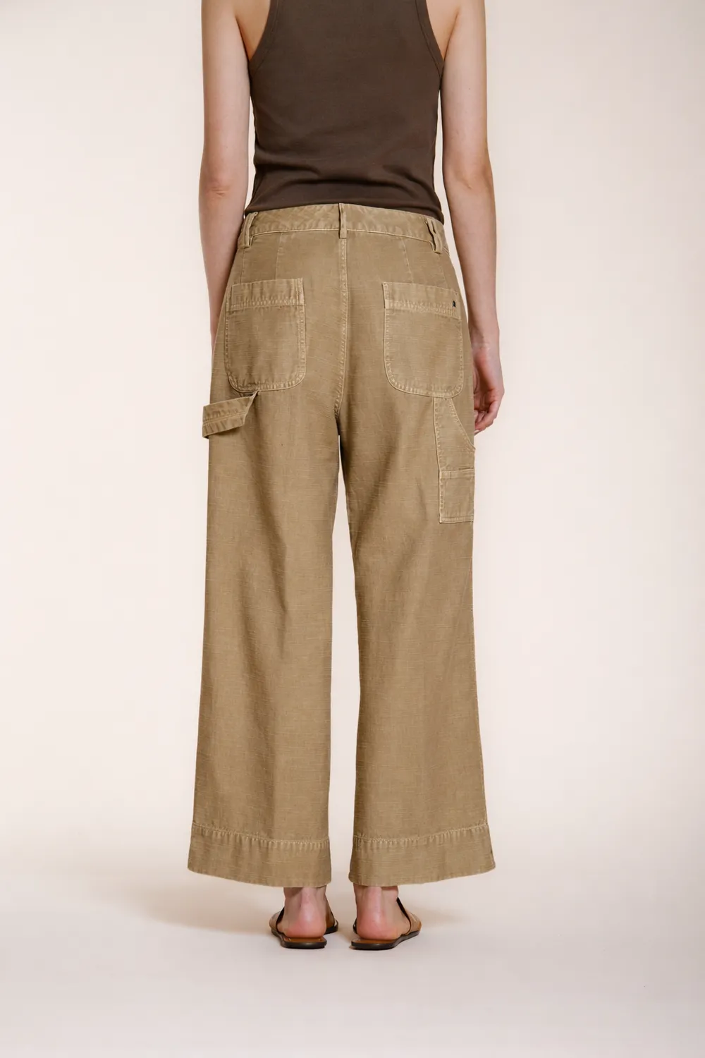 Mason's Dallas Wide pantalone cargo donna beige straight