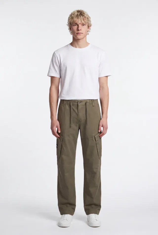 Teddy Smith P-Murray Pantalone Cargo Uomo Kaki Cotone