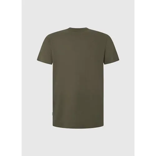 Pepe Jeans Credick T-Shirt Uomo Cotone Logo Bandiera