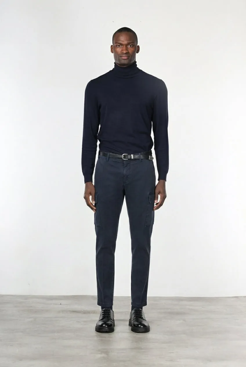 Mason's Chile pantalone cargo blu notte extra slim