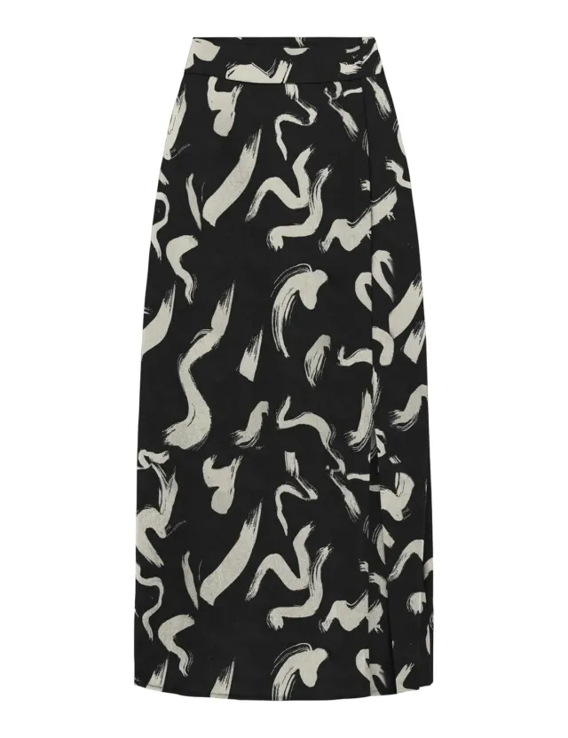 Only Onlnova Life Vis Piper Slit Skirt AOP gonna donna S