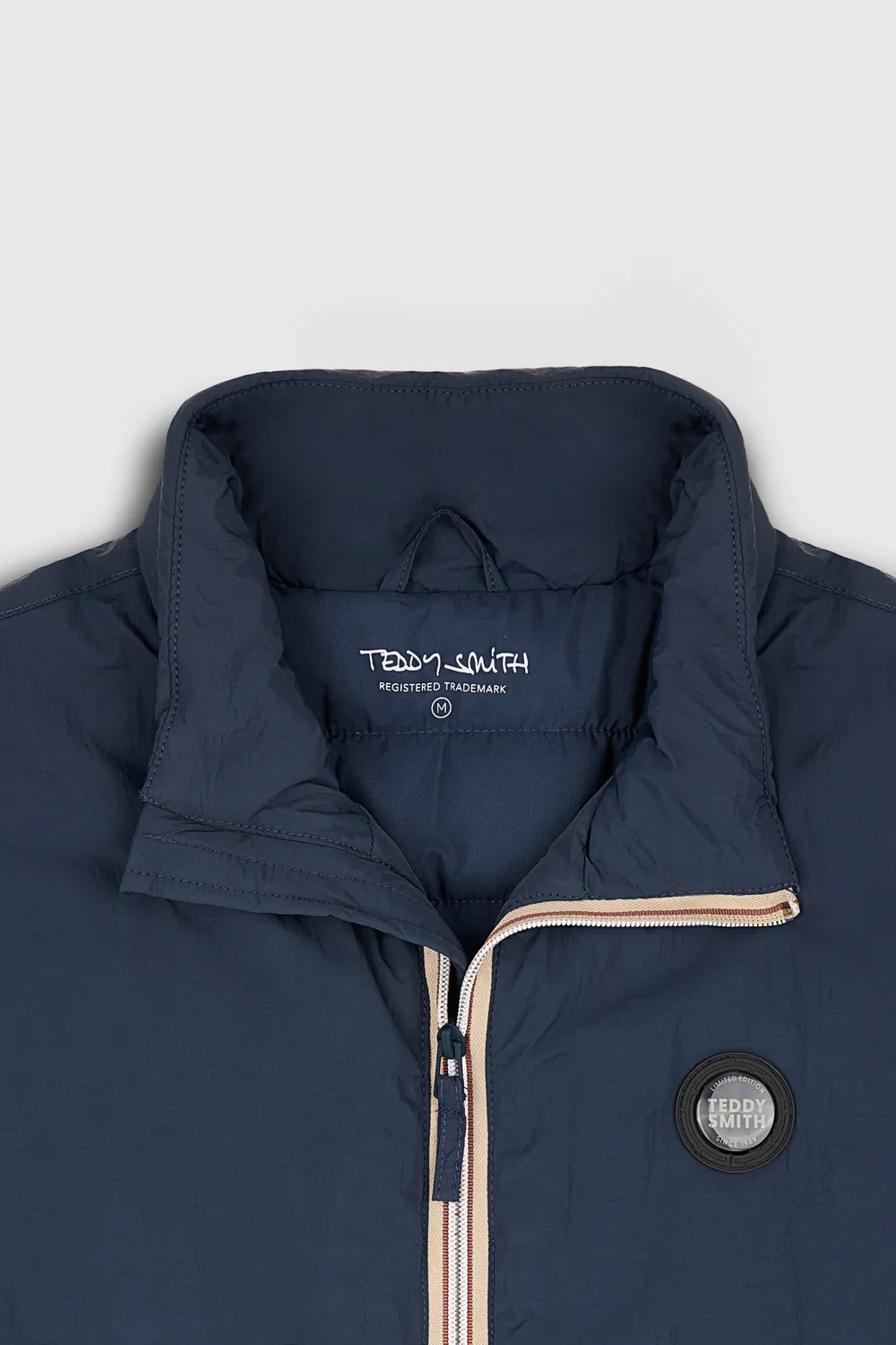 Teddy Smith B-Oly gilet uomo navy idrorepellente cappuccio