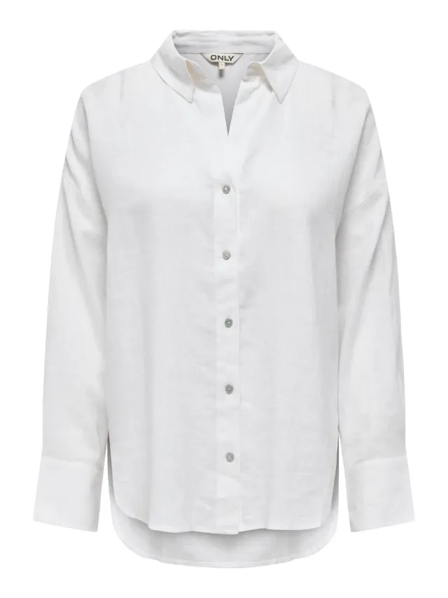 ONLY Onlbruxelles L/S Lin camicia donna azzurro