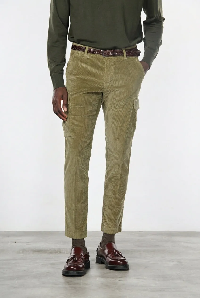 Mason's Chile cargo uomo verde salvia velluto slim