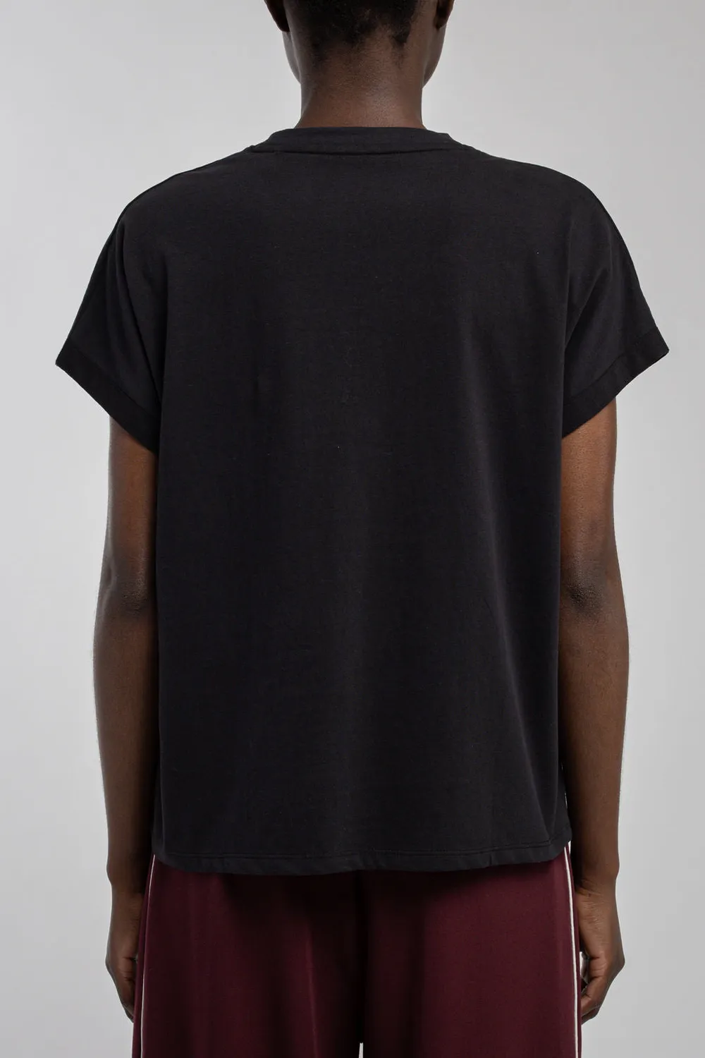 Teddy Smith T-Diana t-shirt donna nera strass cotone