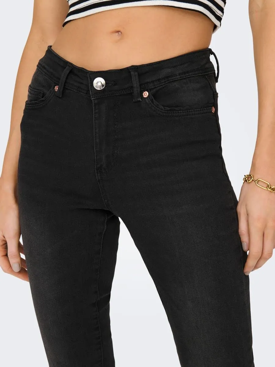 Only Onlwauw jeans skinny donna nero washed M