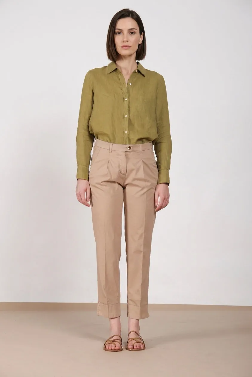 Mason's New York Carrot Sartoriale chino donna beige medio seta