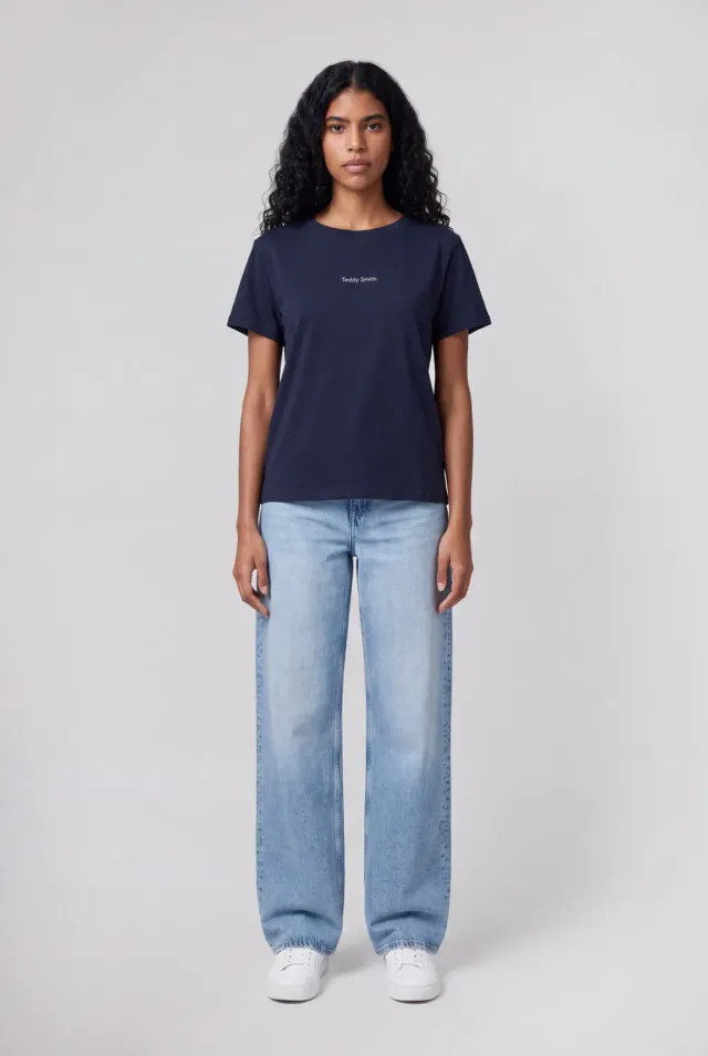 Teddy Smith T-Ribelle t-shirt donna total navy cotone