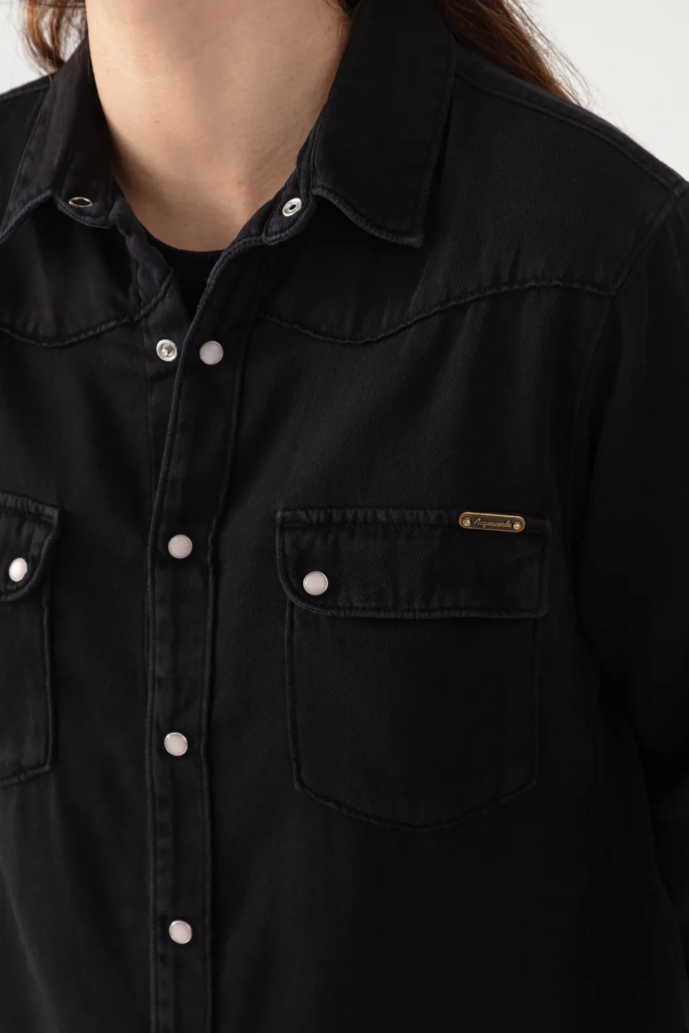 Acquaverde Clyde Black Stone camicia western