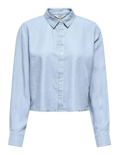 ONLY Onlcharis Life LS camicia donna denim chiaro
