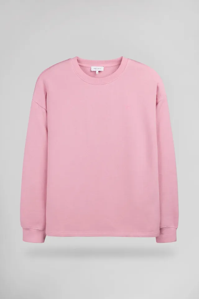 Teddy Smith S-Lucile felpa donna rosa bonbon ampia