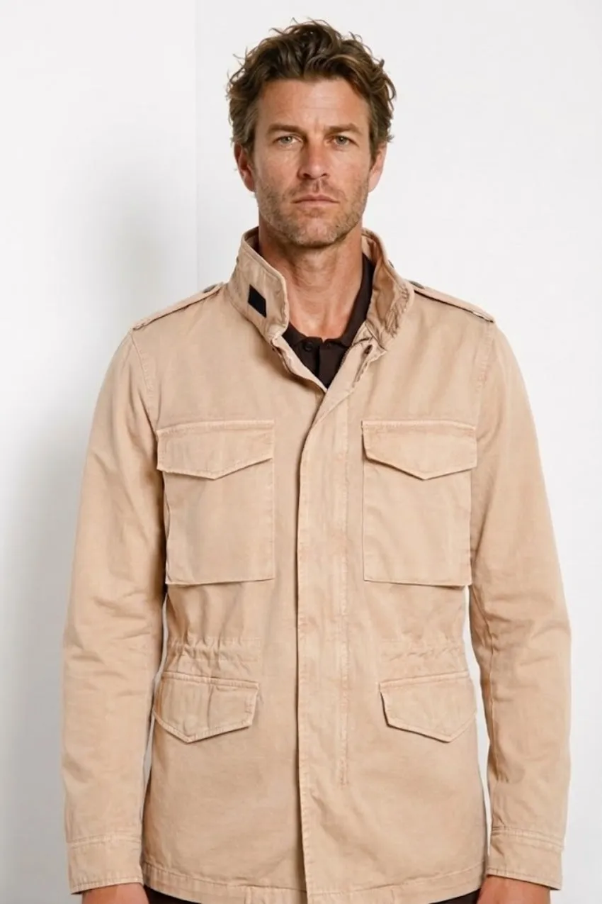 Mason's Field M74 giubbotto uomo beige canvas