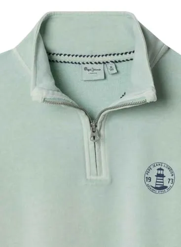 Pepe Jeans Preston Felpa Bambino 12 Anni Mezza Zip