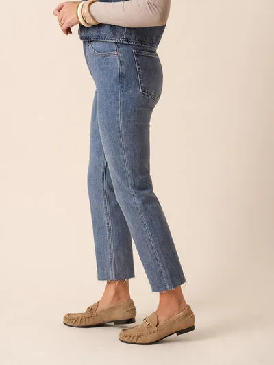 Oraije Maryline jeans dritti sfrangiati classici