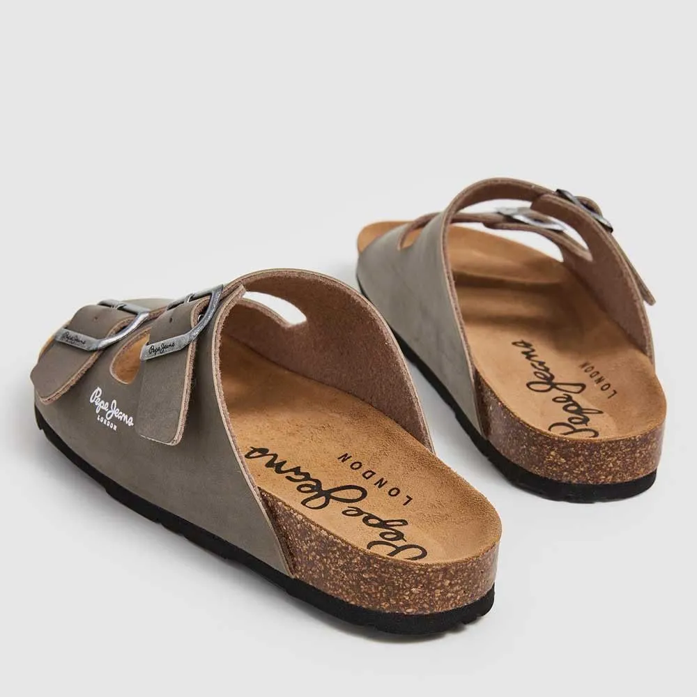 Pepe Jeans Bio Double Velour sandali uomo neri 43 EU sughero