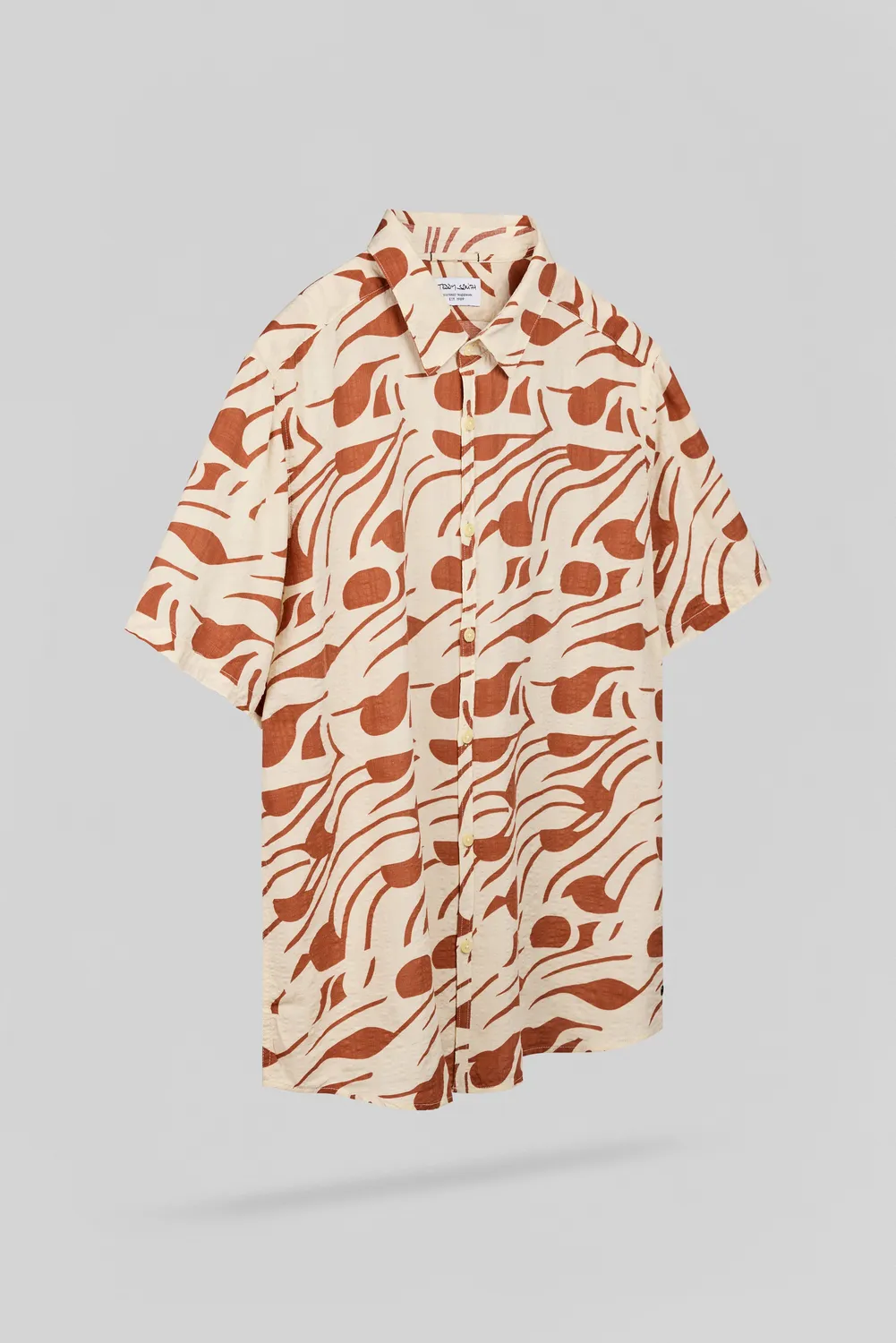 Teddy Smith C-Dixon MC camicia fantasia crema uomo