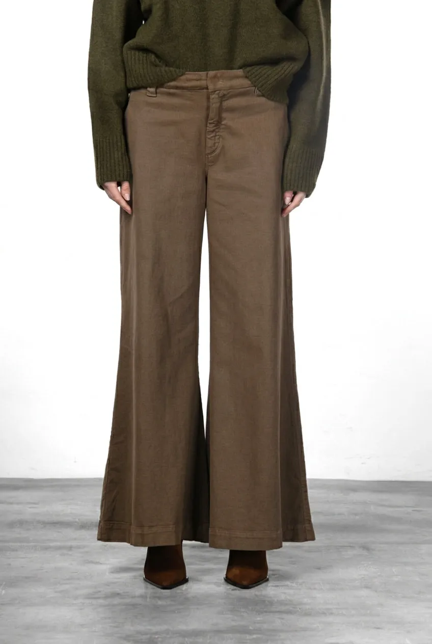 Mason's New York Palazzo pantalone chino tortora wide leg
