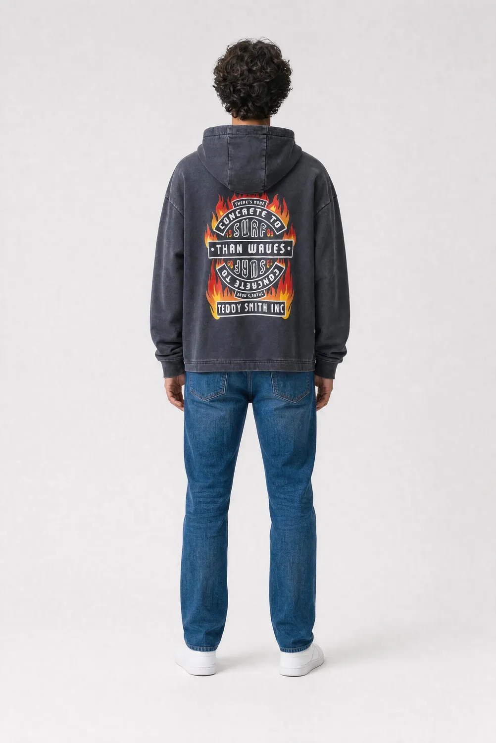 Teddy Smith S-Feu Hoody Jr Felpa Cappuccio Ragazzo Nera Cotone