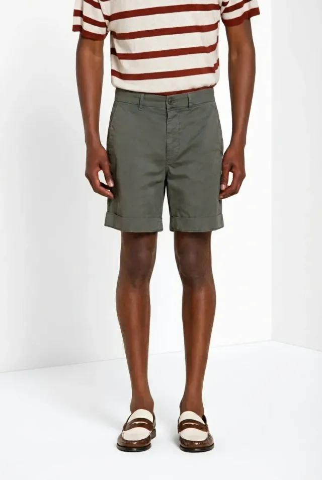 Mason's Chinos bermuda uomo verde militare relaxed