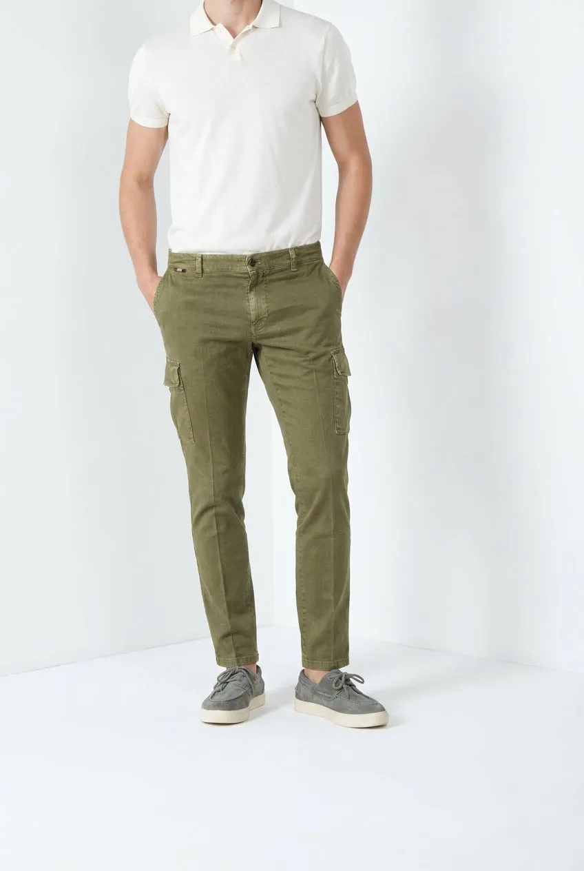 Mason's Chile cargo uomo rosmarino regular fit lino