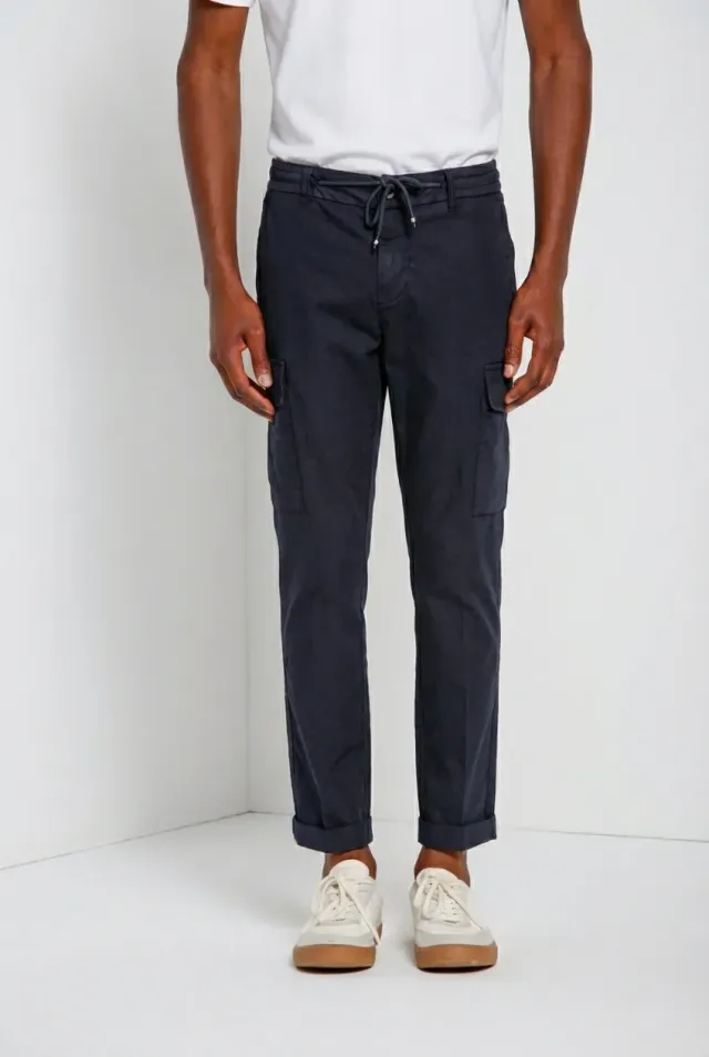 Mason's Chile Jogger cargo uomo tela blu notte extra slim