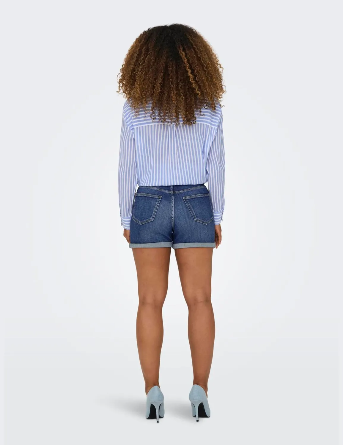 Only Onljosephine Shorts Jeans Donna Vita Alta Regular Fit