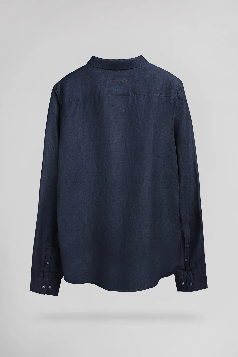 Teddy Smith C-Linen ML camicia lino blu navy regular